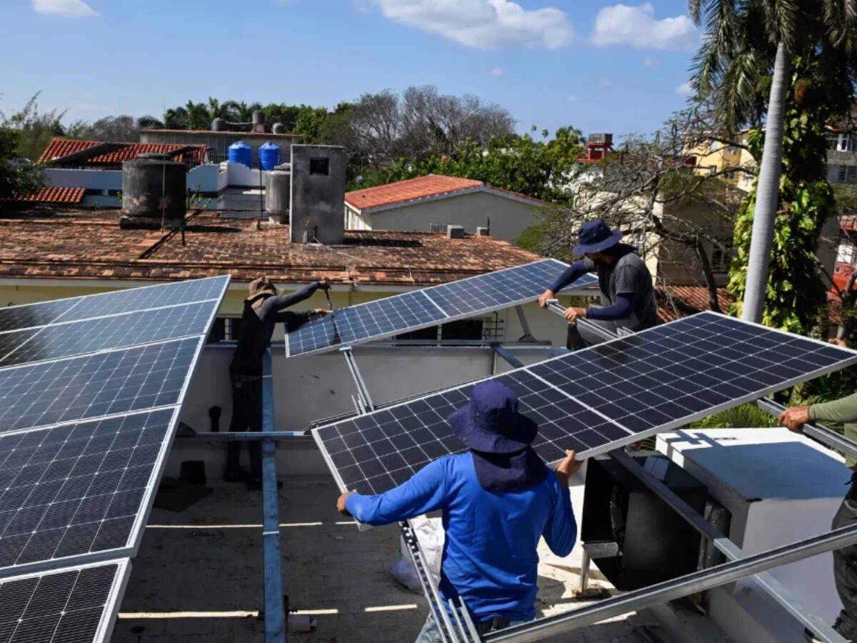 Commercial solar panel plant
