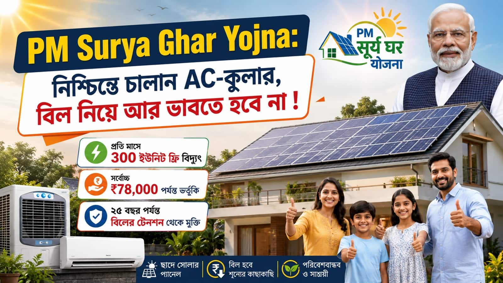 PM Surya Ghar Yojana scheme in Bengali